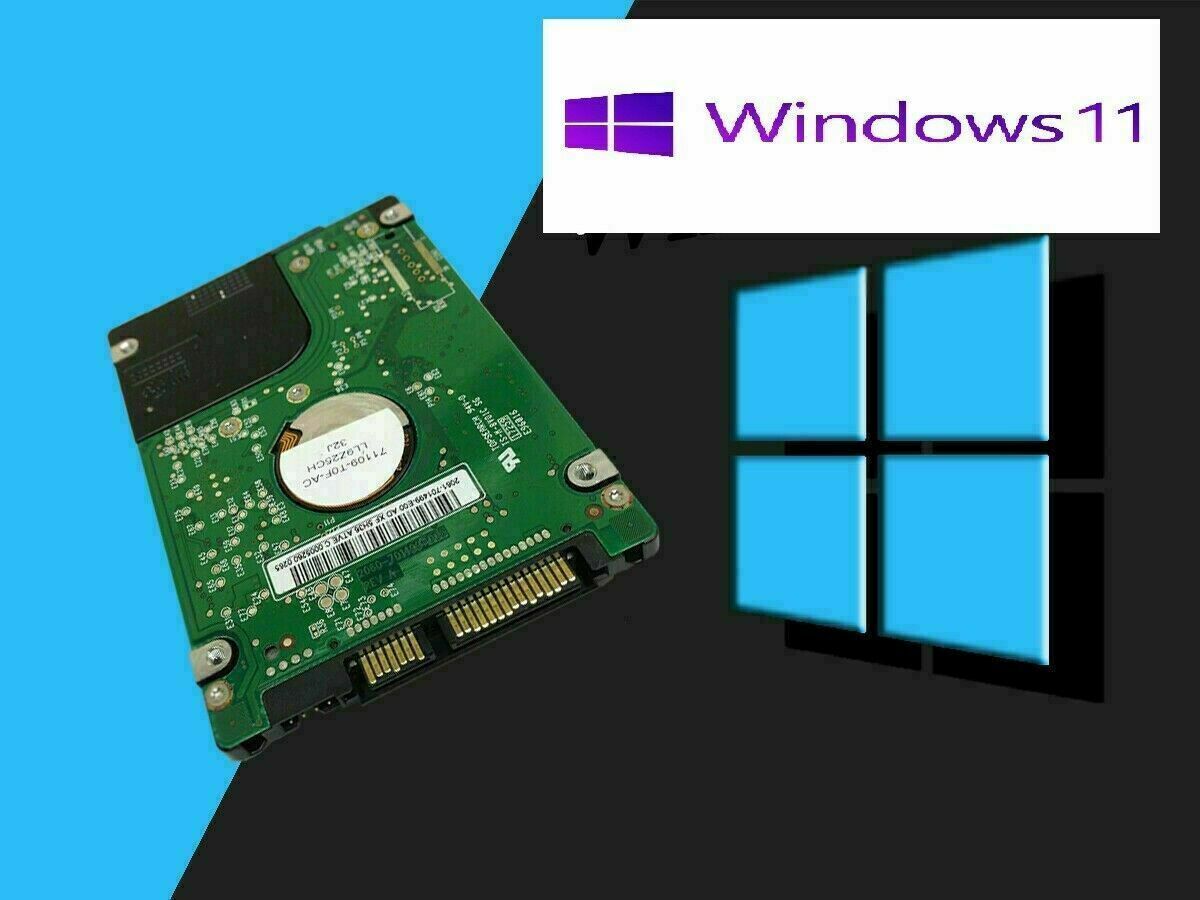 1TB HDD/SSD 2.5" SATA Hard Drive Laptop with Windows 11 Pro 64 Installed UEFI