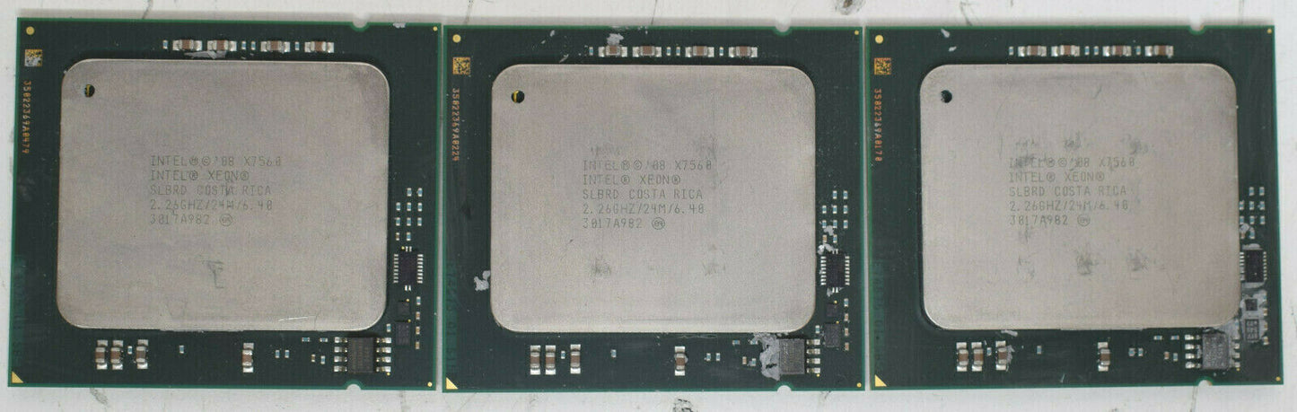 Lot of (3) XEON X7560 SLBRD 8-Core 2.26GHz 3200MHz CPU Processor SLBRD LGA1567