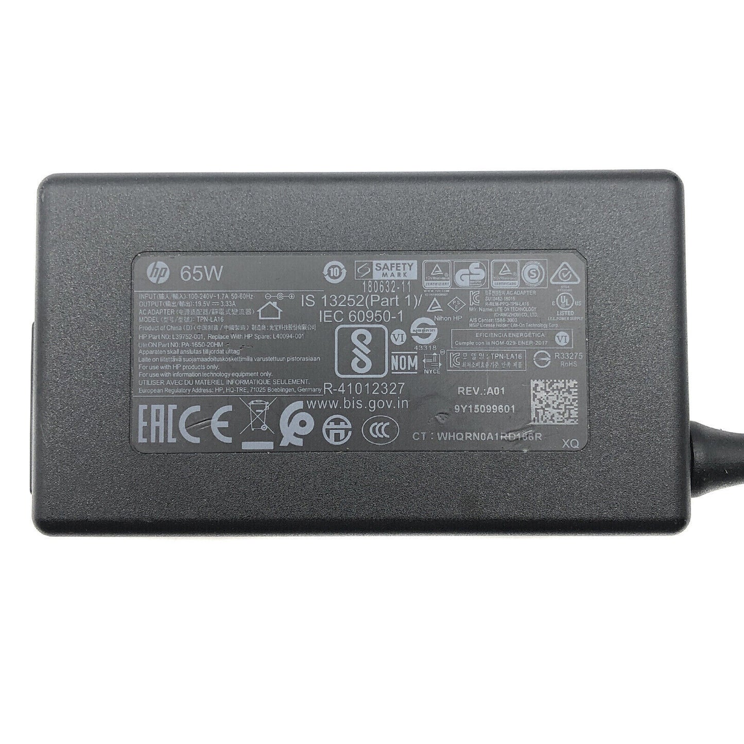 Genuine HP 65W AC adapter Laptop Charger L39752-001 L40094-001 19.5V 3.33A PC