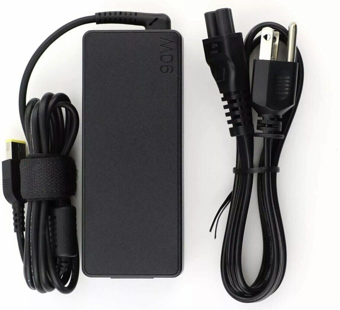 LOT 100 Lenovo ThinkPad Laptop AC Charger Adapter 90W 20V 4.5A-SQUARE SLIM TIP
