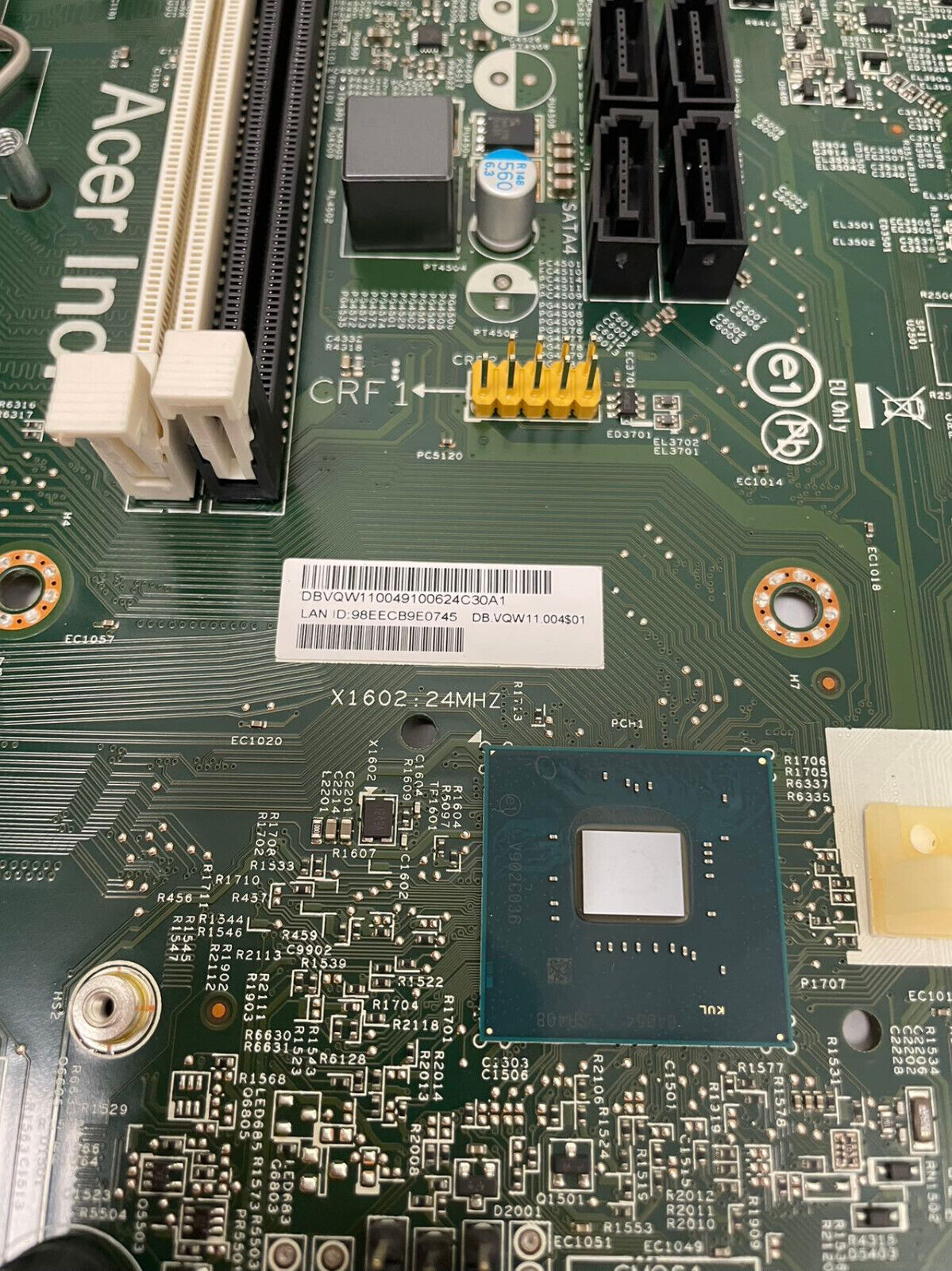 Acer Motherboard MIB36L-vMocha 17554-1 348.0AY02.0011 DB.VQW11.004 Micro ATX
