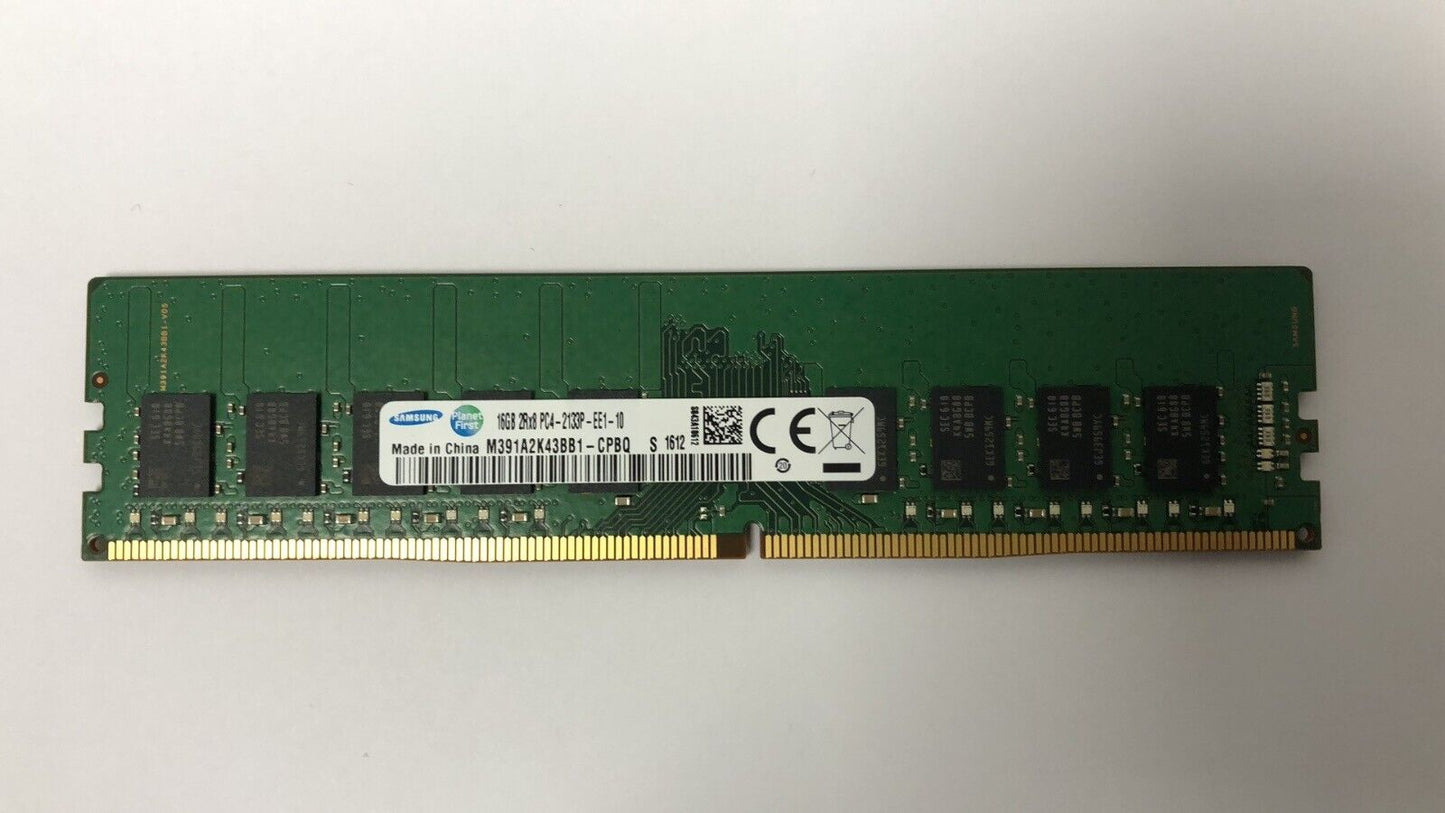 SAMSUNG 32Gb 2x16GB DDR4 2133MHz ECC RAM 2Rx8 PC4-2133P-EE1-10 M391A2K43BB1-CPBQ
