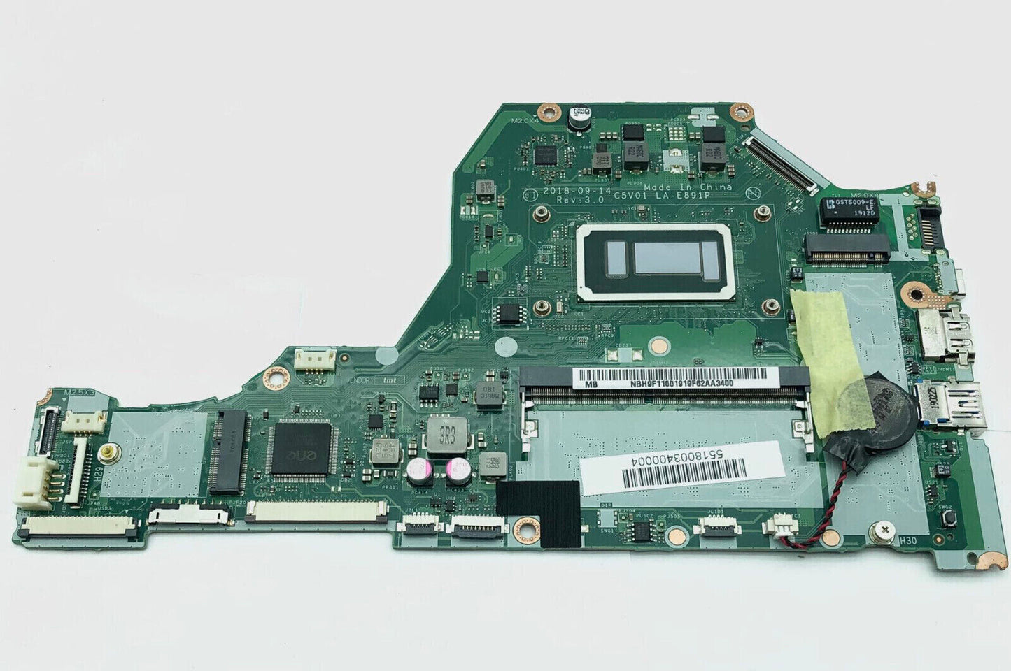 GenuinAcer Aspire a517-51-35kn NX.H9F11.001 i3-7100U 2.4GHz LA-E891P Motherboard
