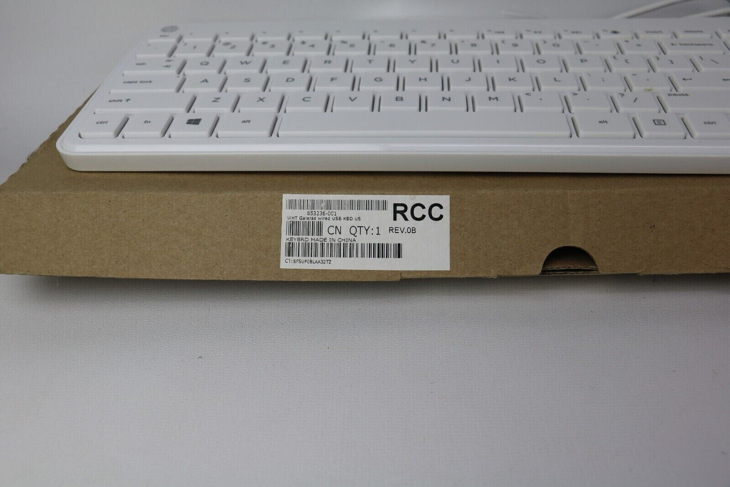 NEW 853236-001 Hp Usb Keyboard Us White 20-C010 24-G257C 20-C013W 20-C023W
