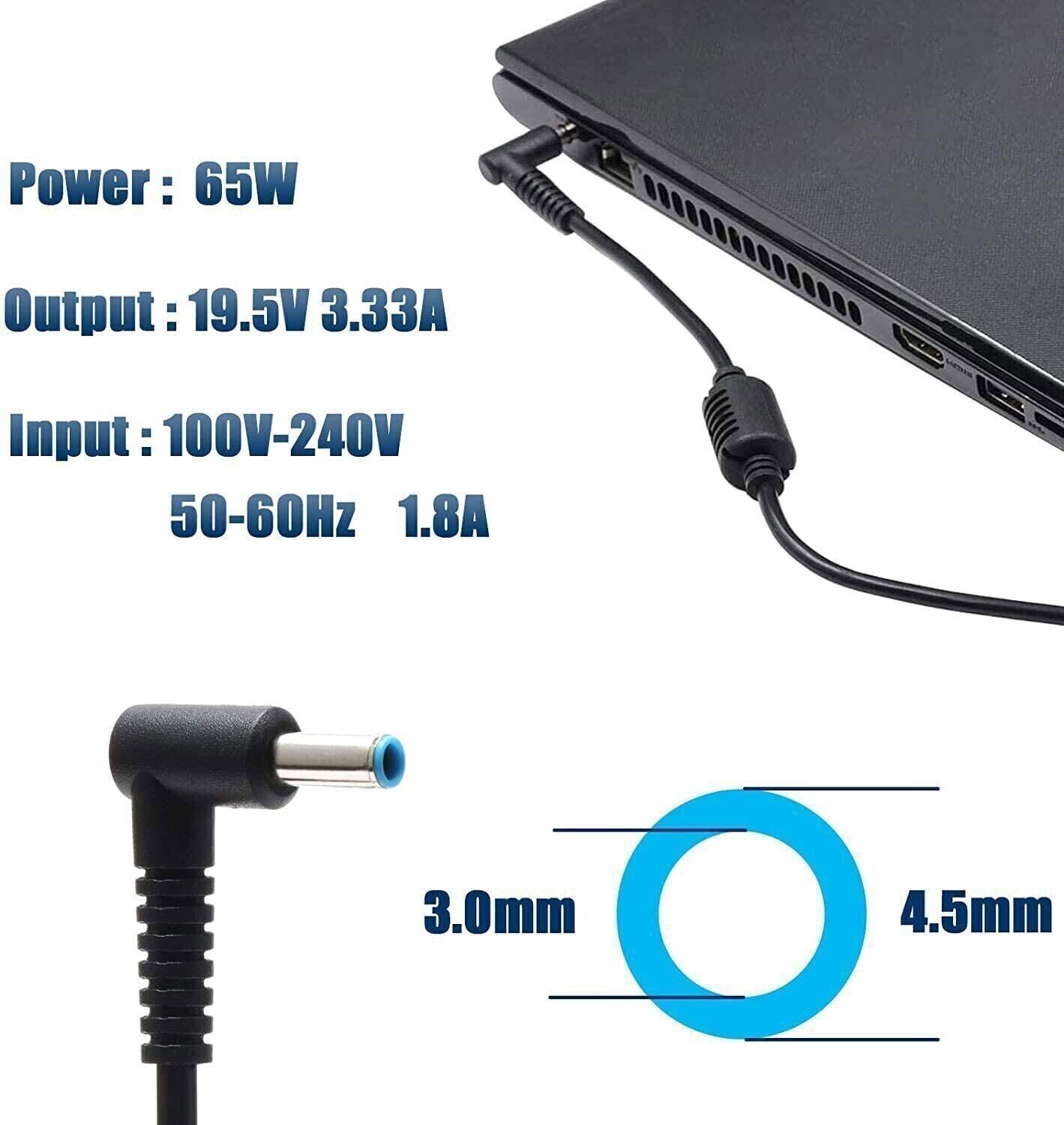65W AC Adapter Charger for HP ProBook 440-G3 450-G3 455-G3 640-G2 645-G2 650-G2