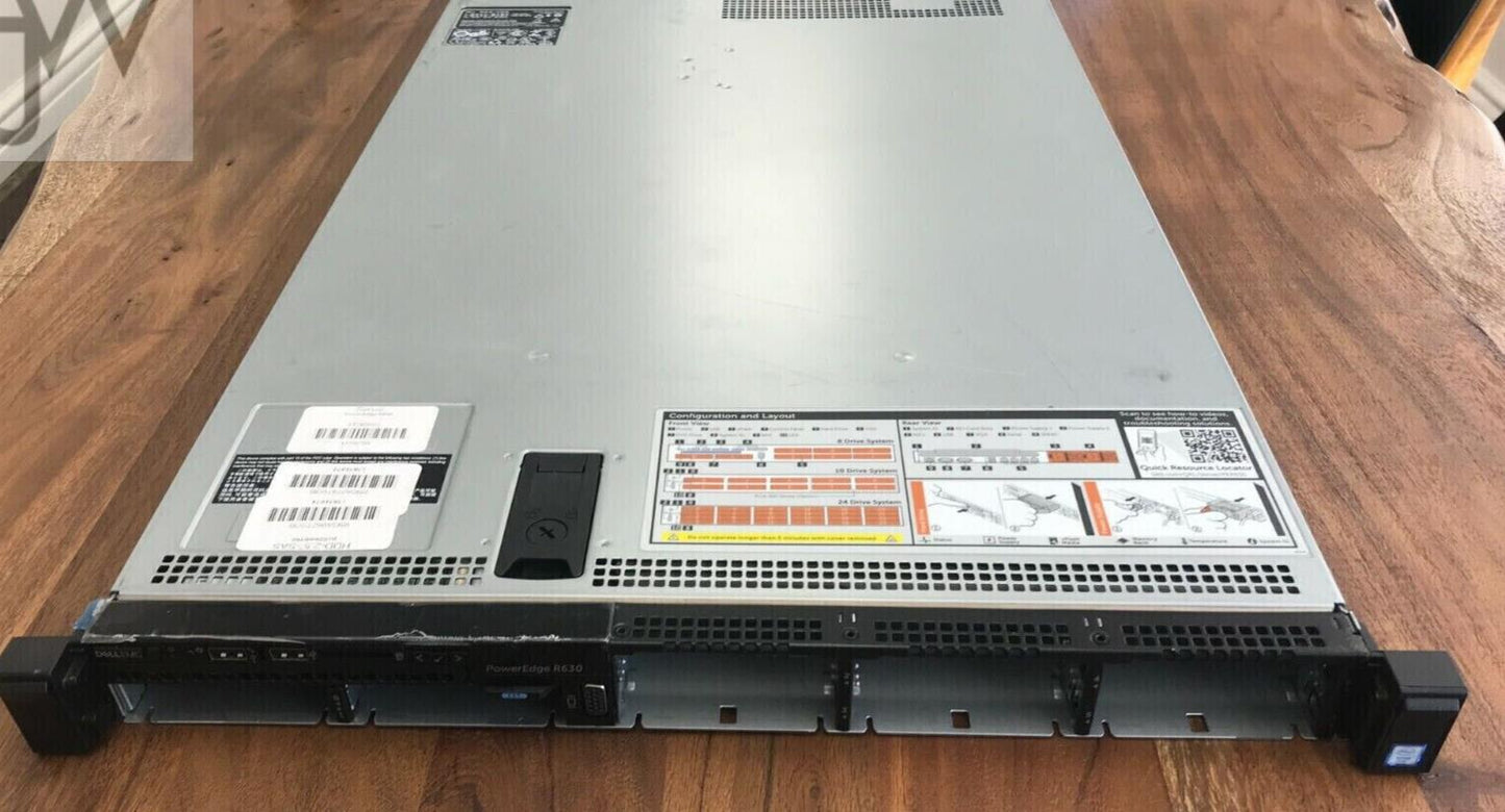 Dell PowerEdge R630 2.5" 8 Bay 1U Server Barebone motherboard 2x 750W Raid H730