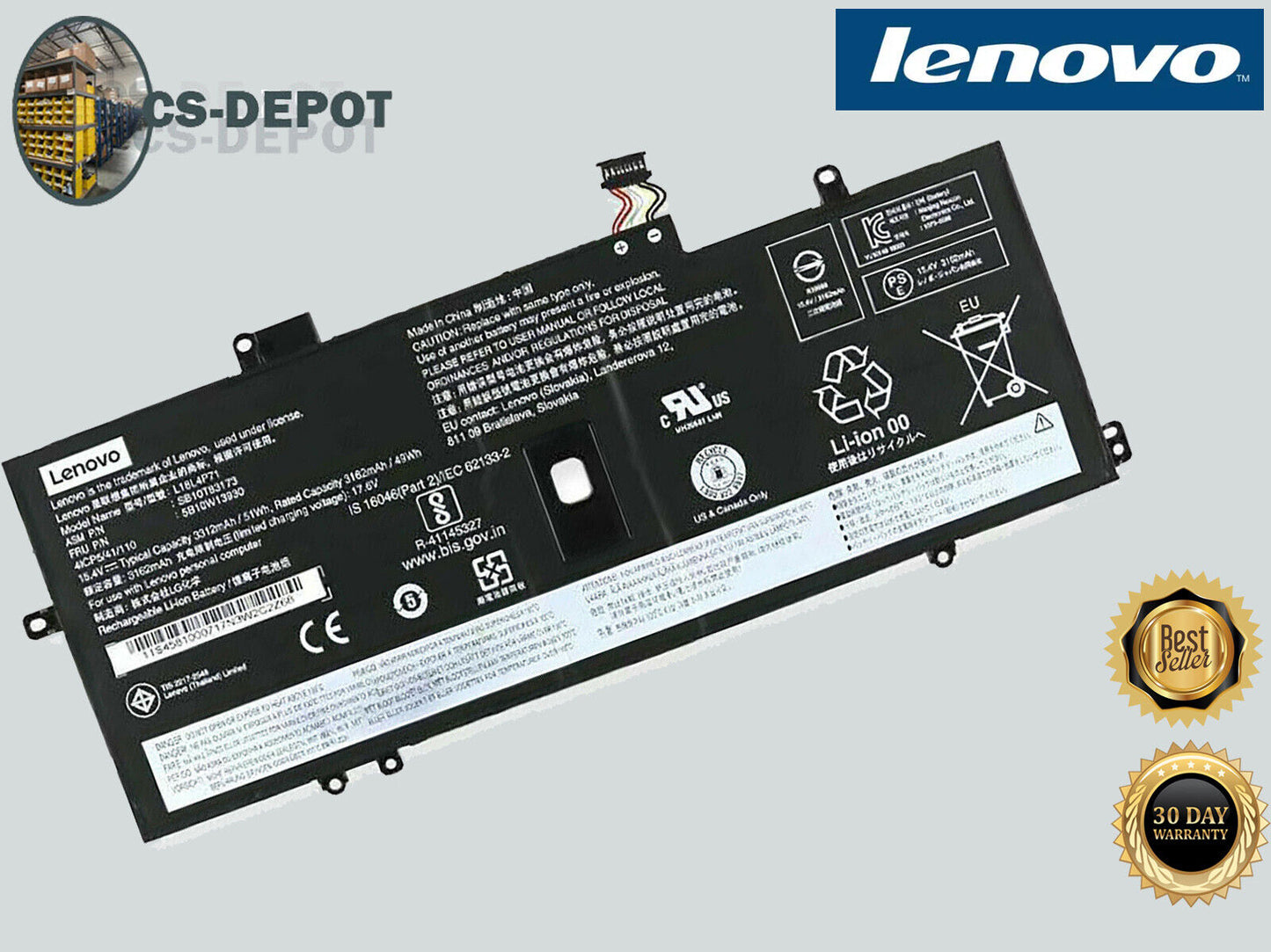 Genuine L18C4P71 L18L4P71 L18M4P72 Battery for Lenovo ThinkPad X1 Carbon 7th Gen