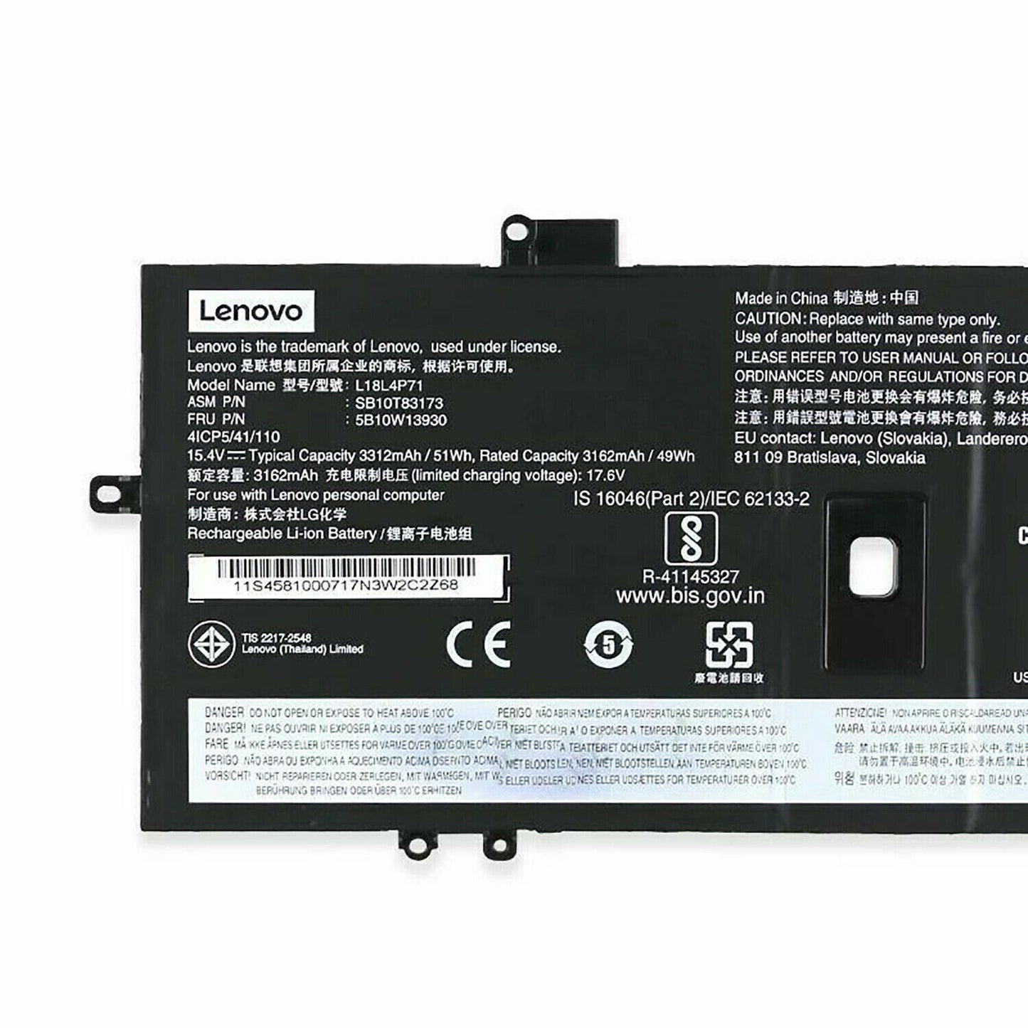 Genuine L18C4P71 L18L4P71 L18M4P72 Battery for Lenovo ThinkPad X1 Carbon 7th Gen