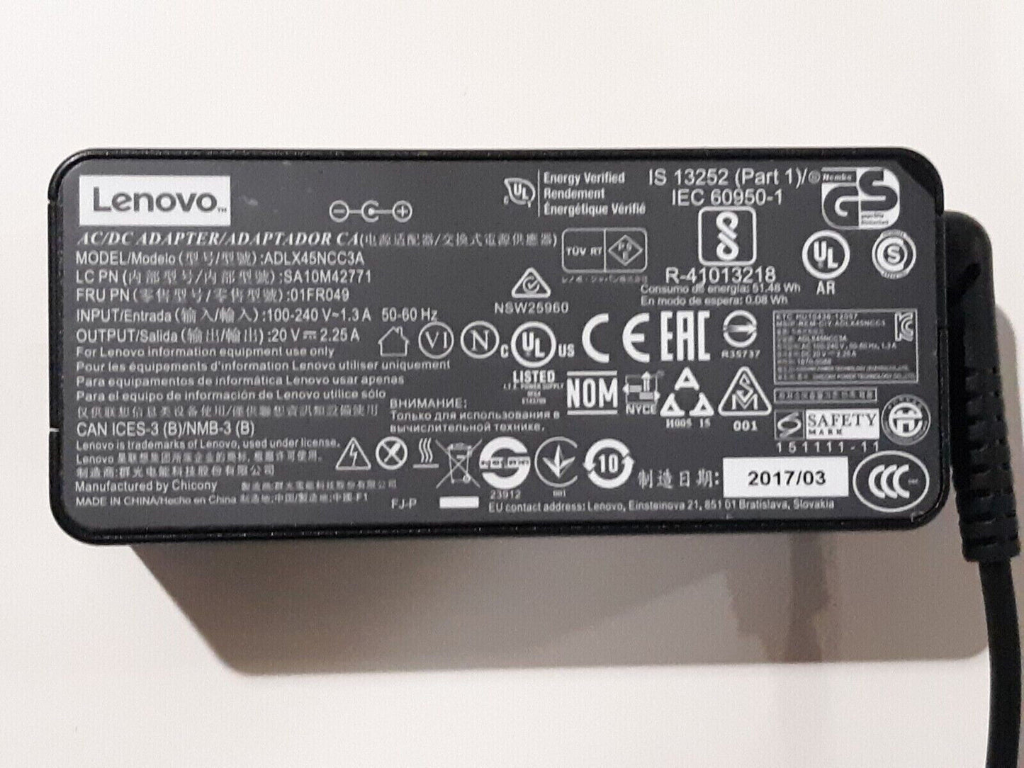 OEM Lenovo AC Adapter Charger 45W ADLX45NCC3A for Chromebook N22 N23 N42