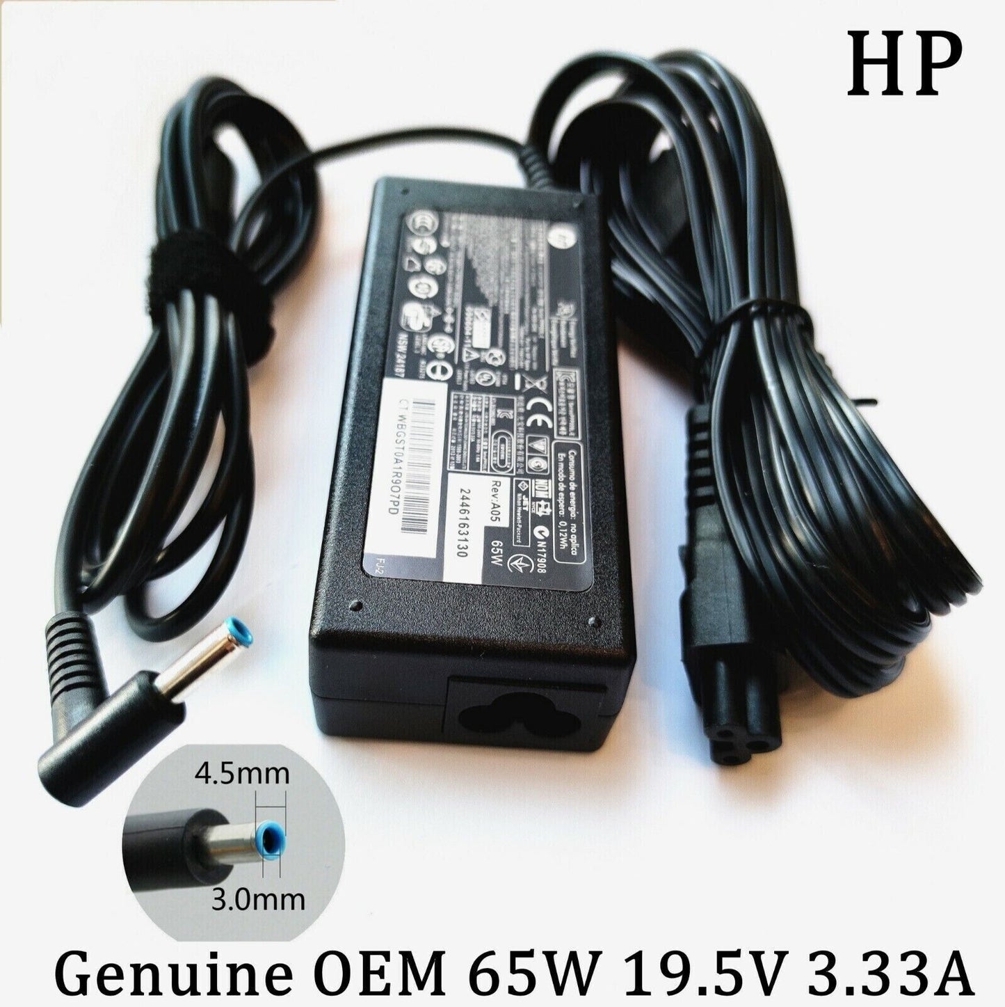 Lot 7 Genuine OEM blue tip HP 65W Pavilion 710412-001 AC Adapter Charger