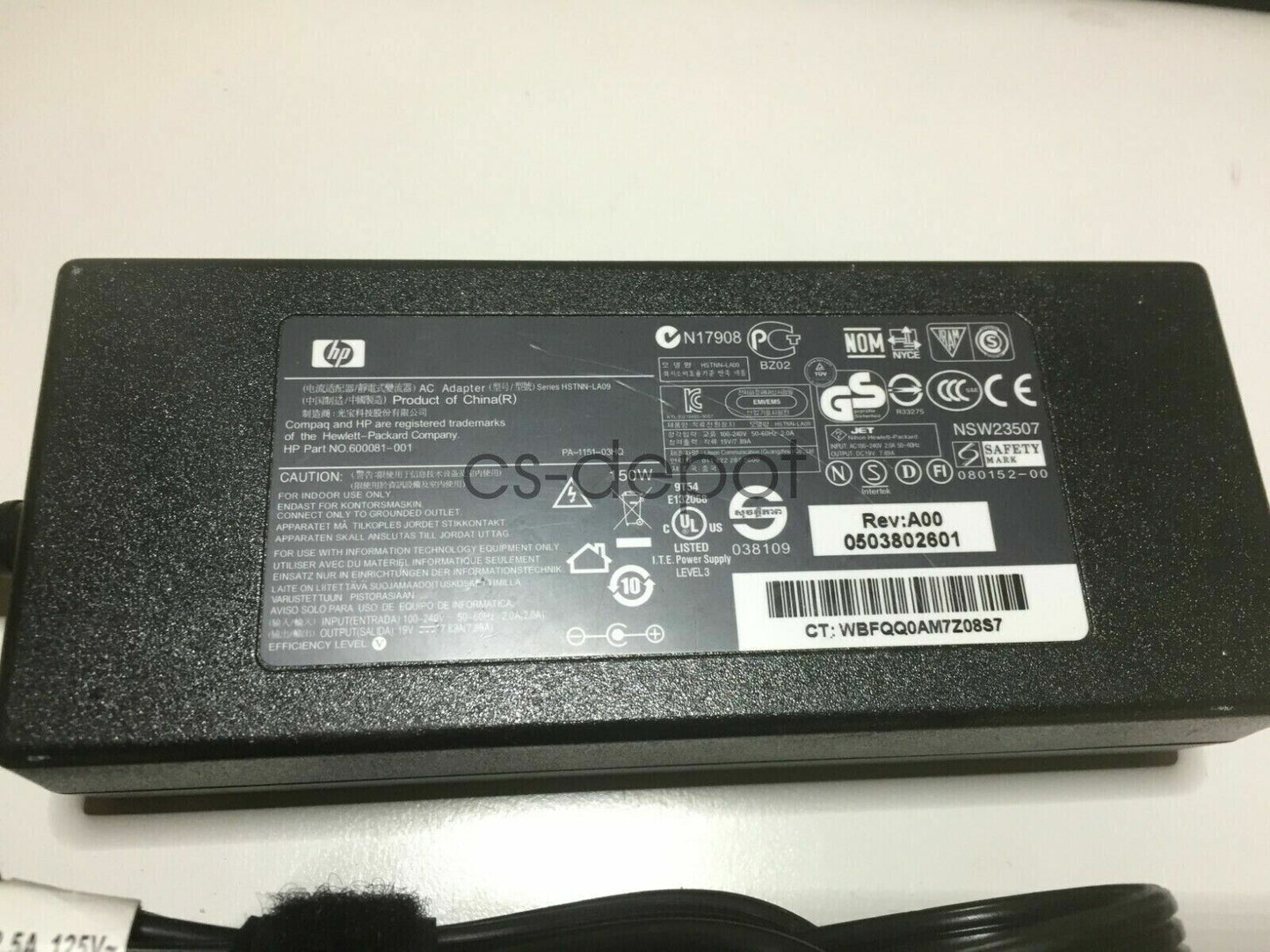 Genuine Original HP 150W AC Adapter HSTNN-LA09 519333-001 PA-1151-03 463954-001