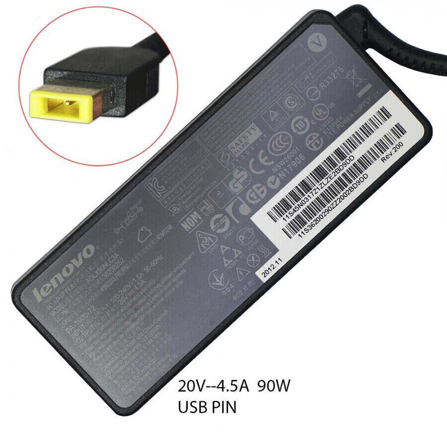 Lenovo ThinkPad T470p T470s T540p T550 T560 AC Power Adapter Charger 90W