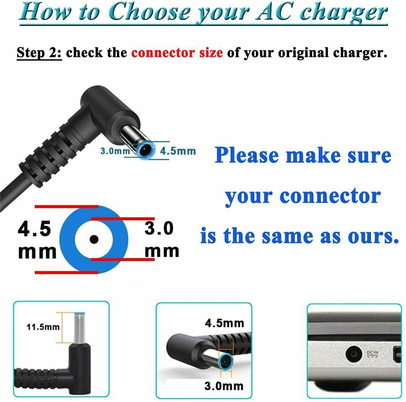 Genuine HP 19.5V 200W AC Adapter Charger HP ZBook 17 G3 G4 Omen Slim Blue Tip