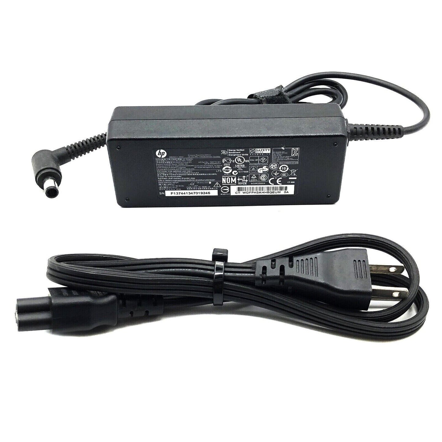 Genuine HP 65W EliteBook 840 G1 G2 850 G1 G2 G3 G4 AC Power Charger Adapter