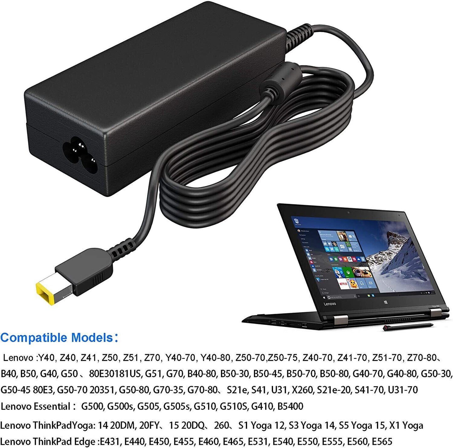 GENUINE LENOVO AC Adapter Charger Power 65W for T450 T460 T470 T470S T440 T440P