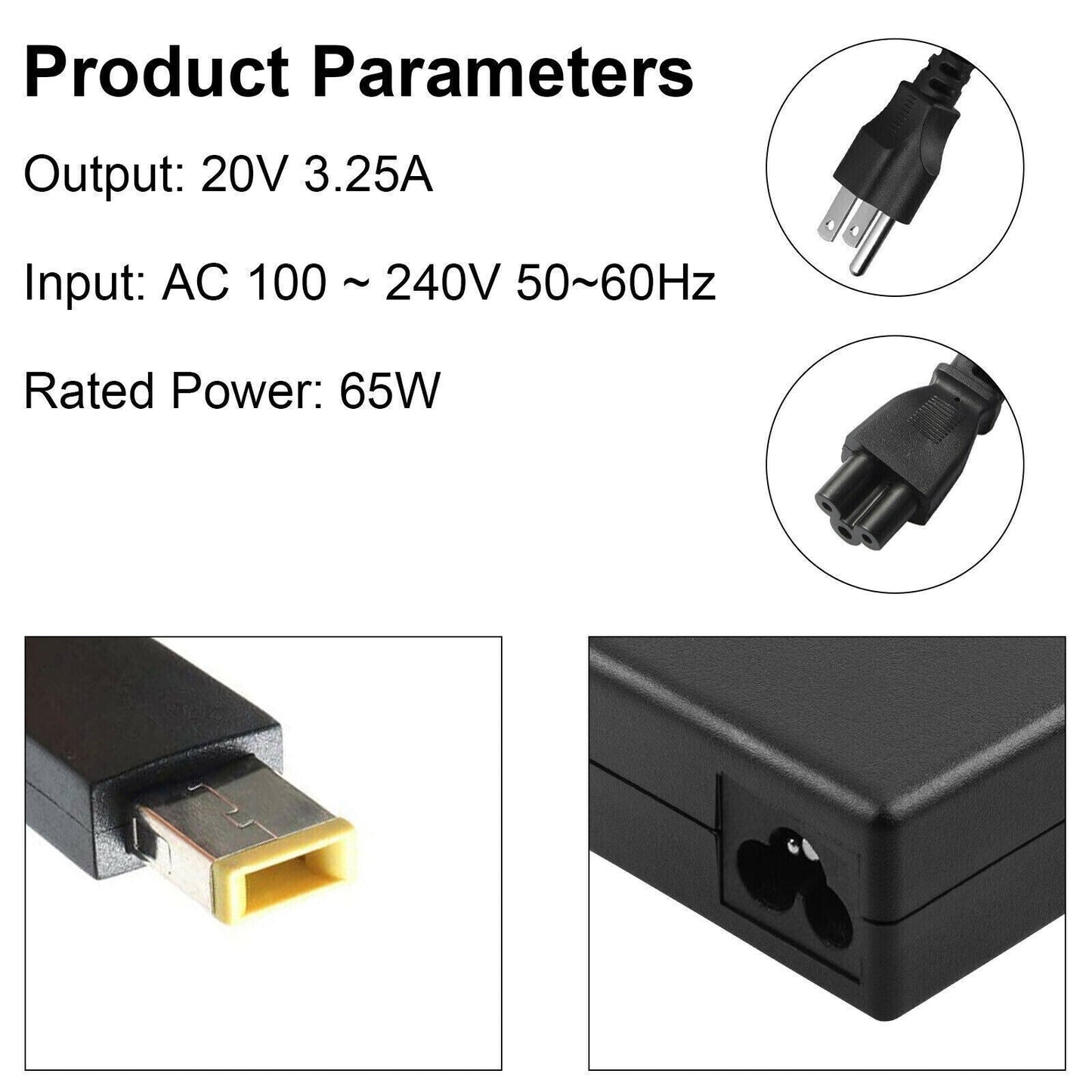 GENUINE LENOVO AC Adapter Charger Power 65W for T450 T460 T470 T470S T440 T440P