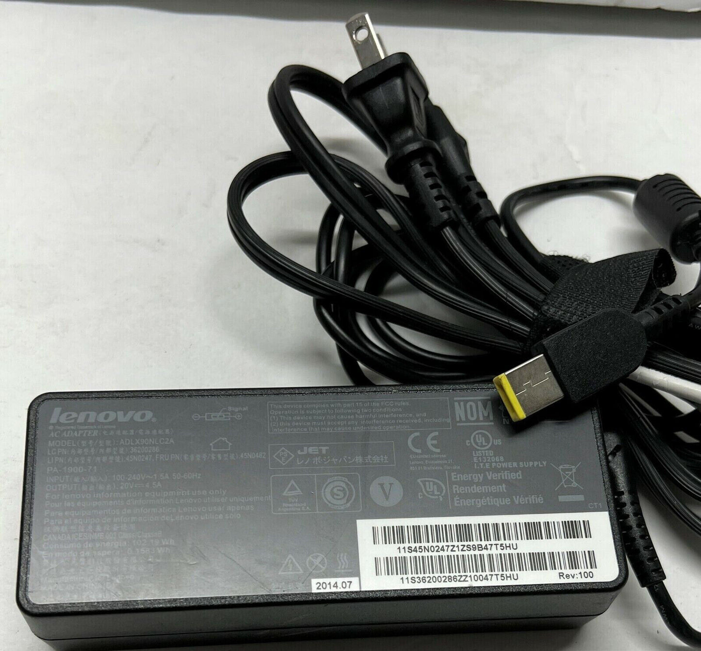 Genuine Lenovo 90W 20V 4.5A T470p T470s Laptop Charger (Square Tip) ThinkPad