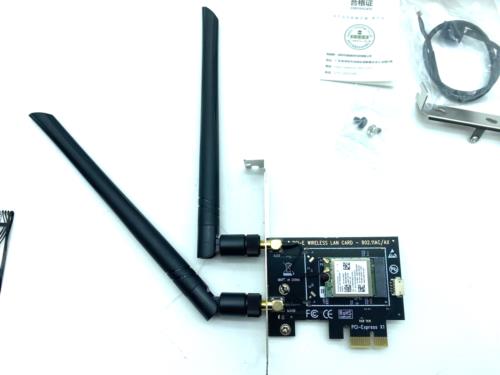 Desktop PCIe wifi Adapter Mediatek WIFI 6E 802.11AX Bluetooth 5.2 MT7922 AX2400