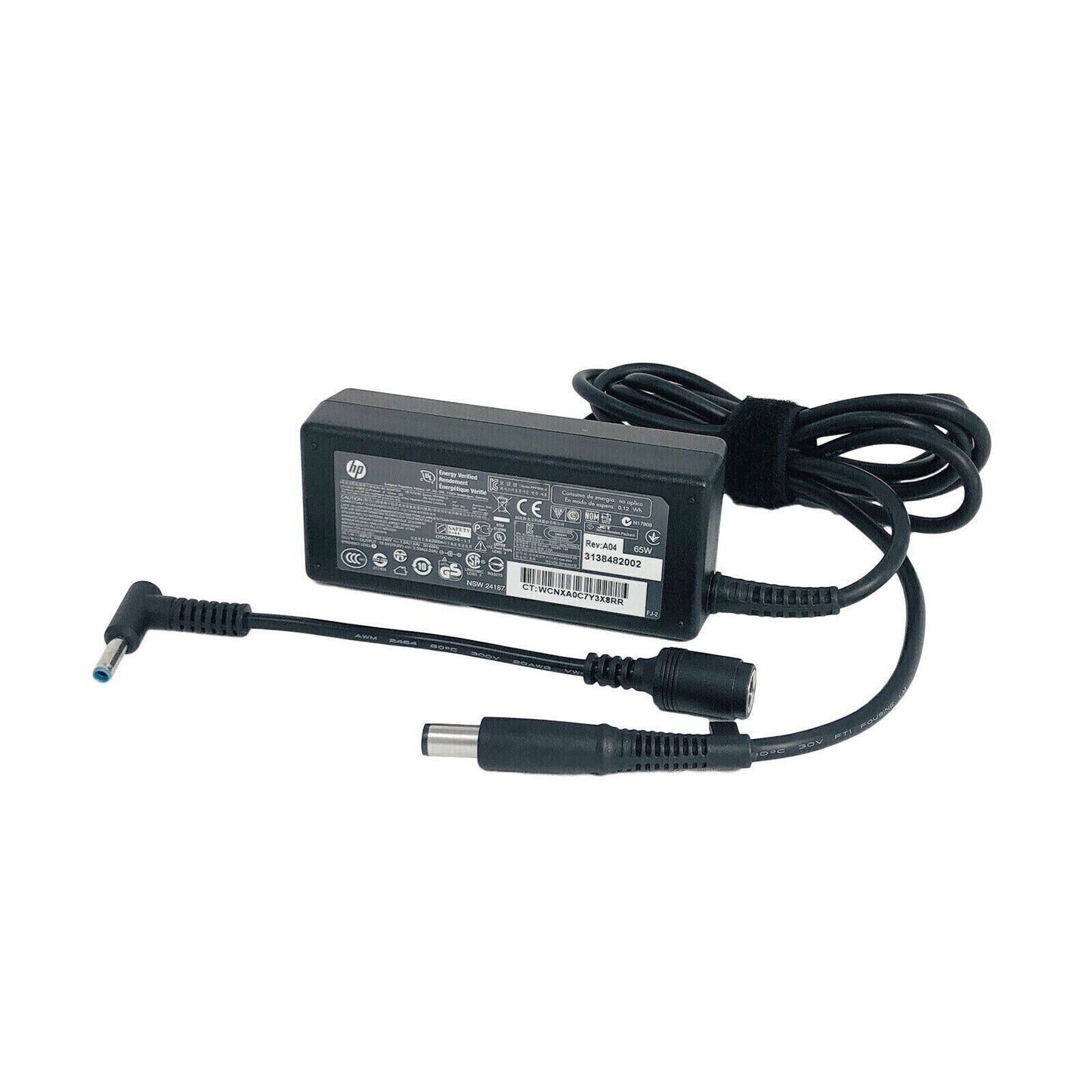 Genuine 65W HP Laptop AC Adapter Charger Blue Tip 19.5V 3.33A H6Y89AA#ABA