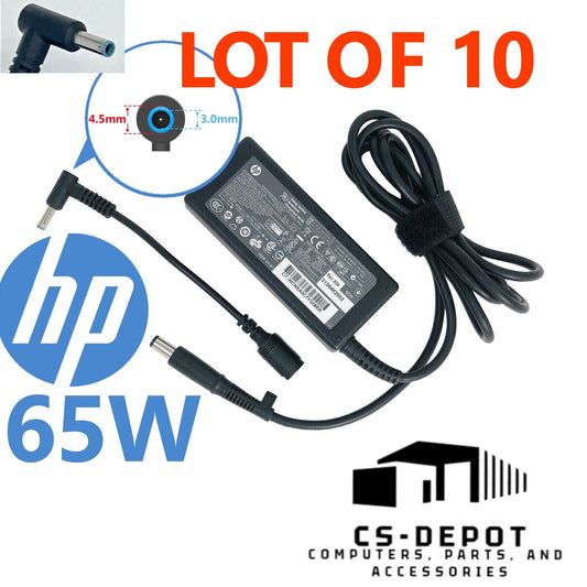 Lot Of 10 OEM 65W HP AC Adapter Charger blue tip 19.5V 3.33A Pavilion 710412-001