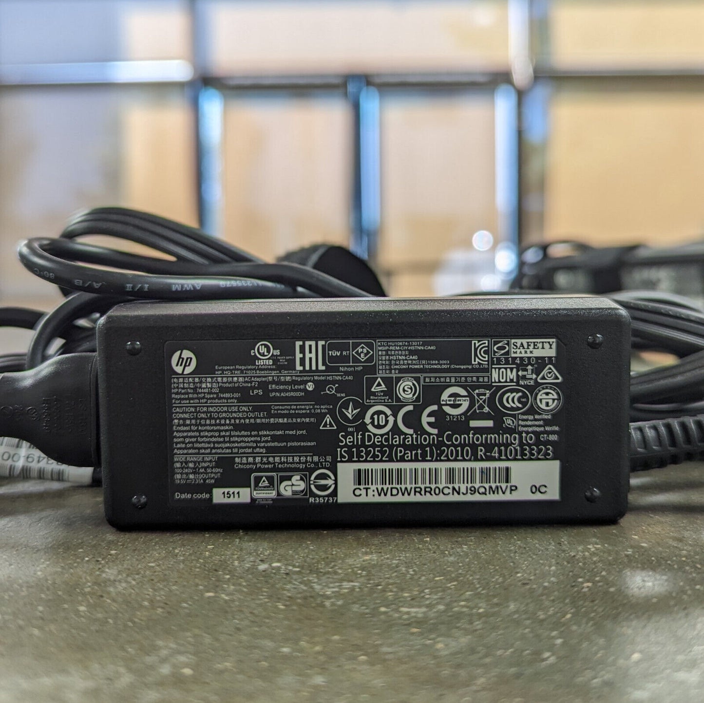 HP EliteBook 840-G1, 840-G2, 850-G1, 850-G2 AC Power Charger Adapter 45W
