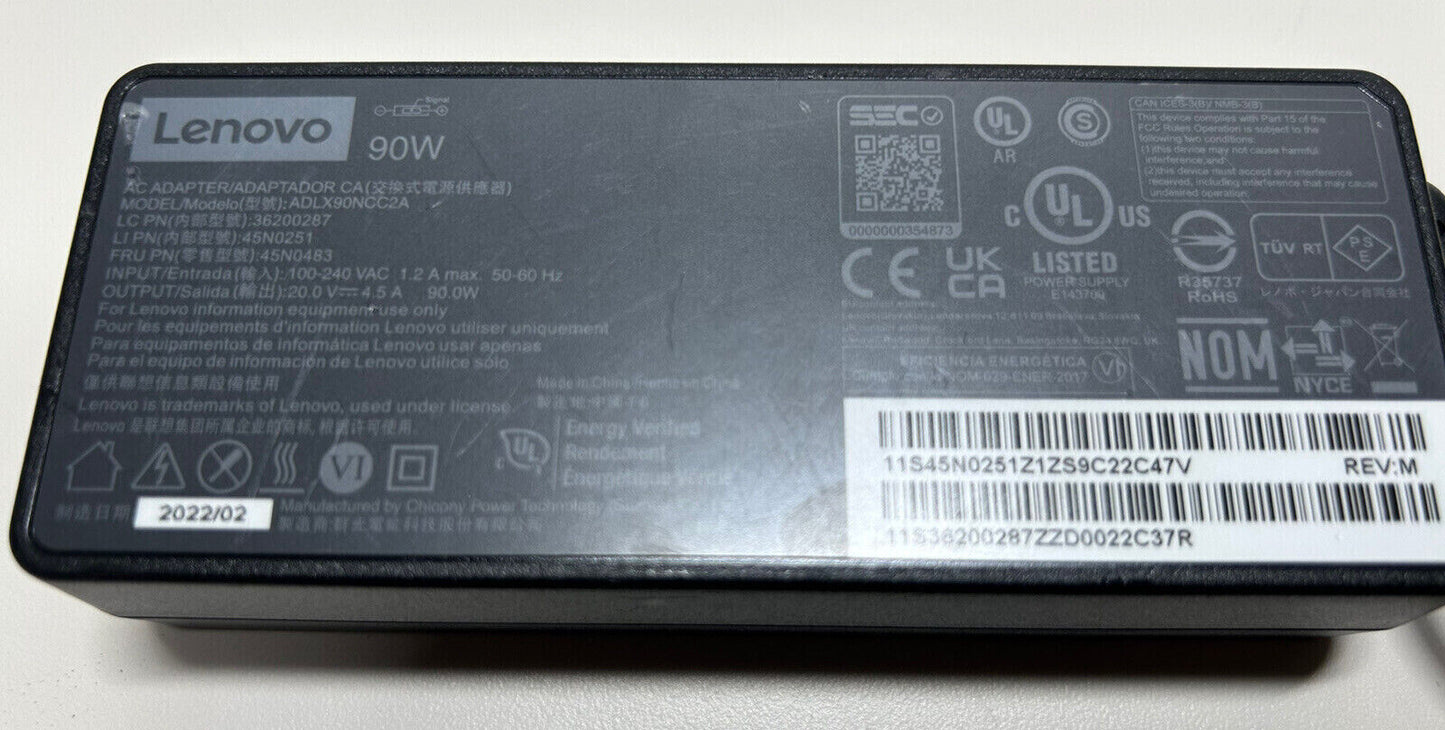 LOT OF 10 Genuine Lenovo 90W AC Power Adapter ThinkPad Laptop Charger Square Tip