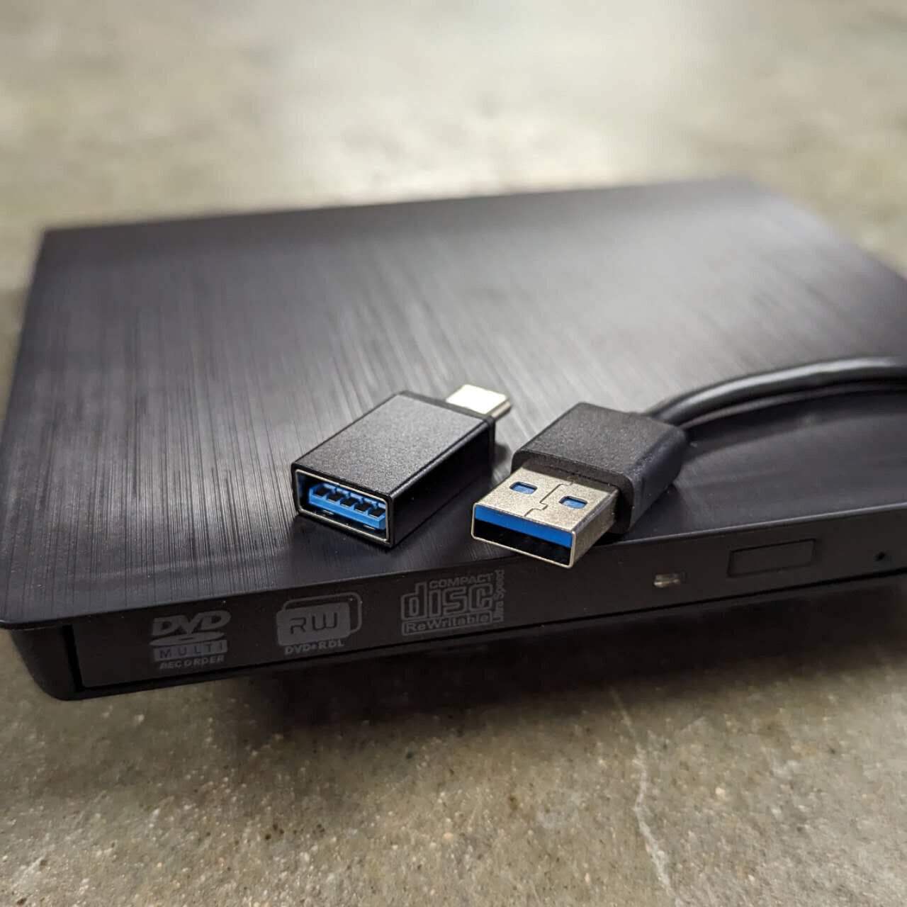 External Portable CD/DVD Drive Slim USB 3.0 Re-Writer Burner Reader RW Drive