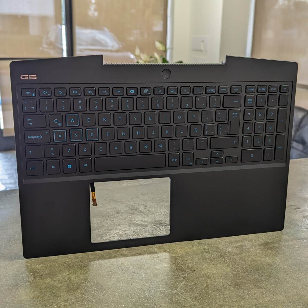 OEM Dell G5 15 5500 Palmrest Backlit Spanish Keyboard full assembly 1RPF5 59XHJ