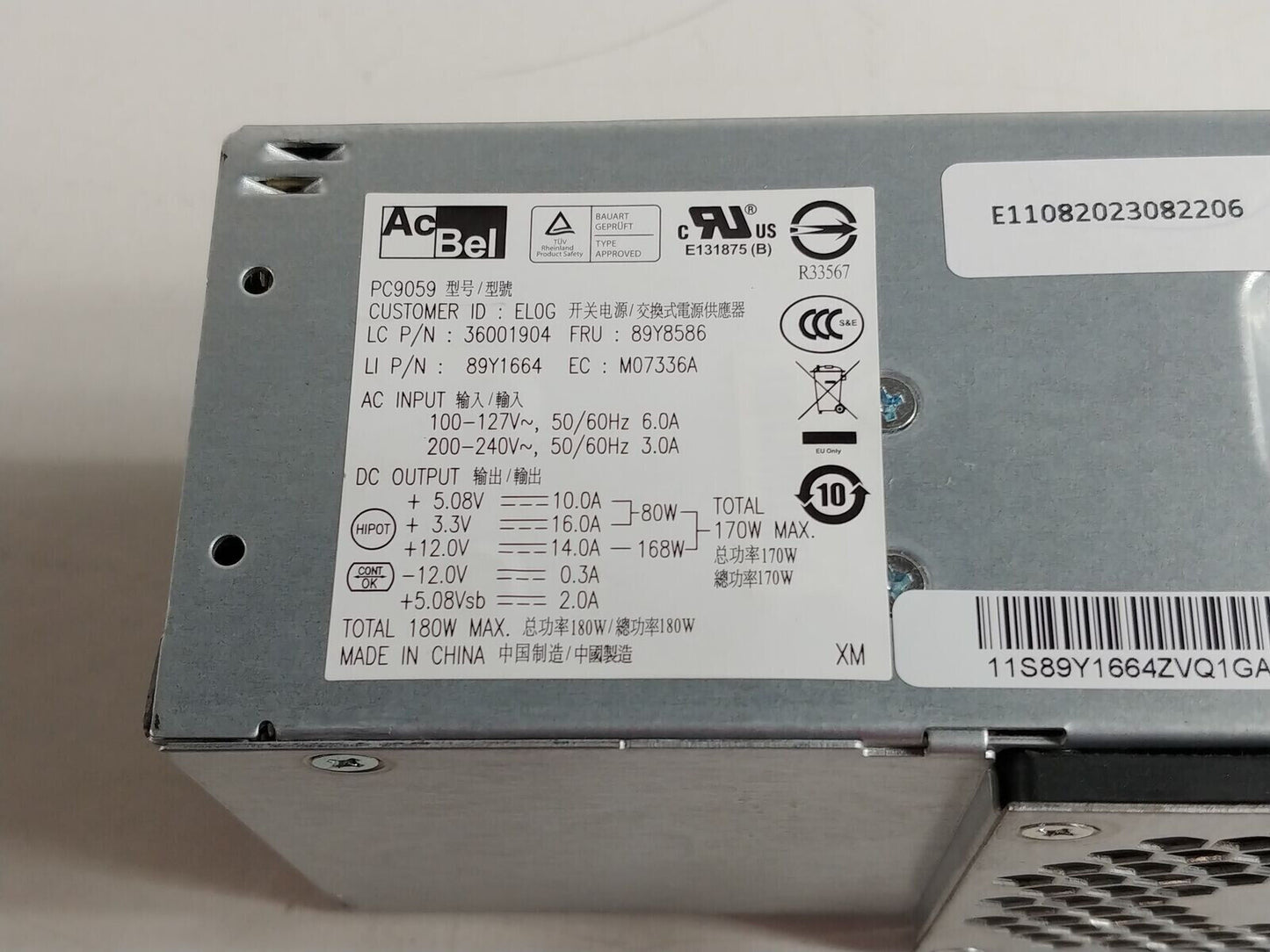 Lenovo 89Y8586 24 Pin 180 W TFX Desktop Power Supply For ThinkCentre Edge 72