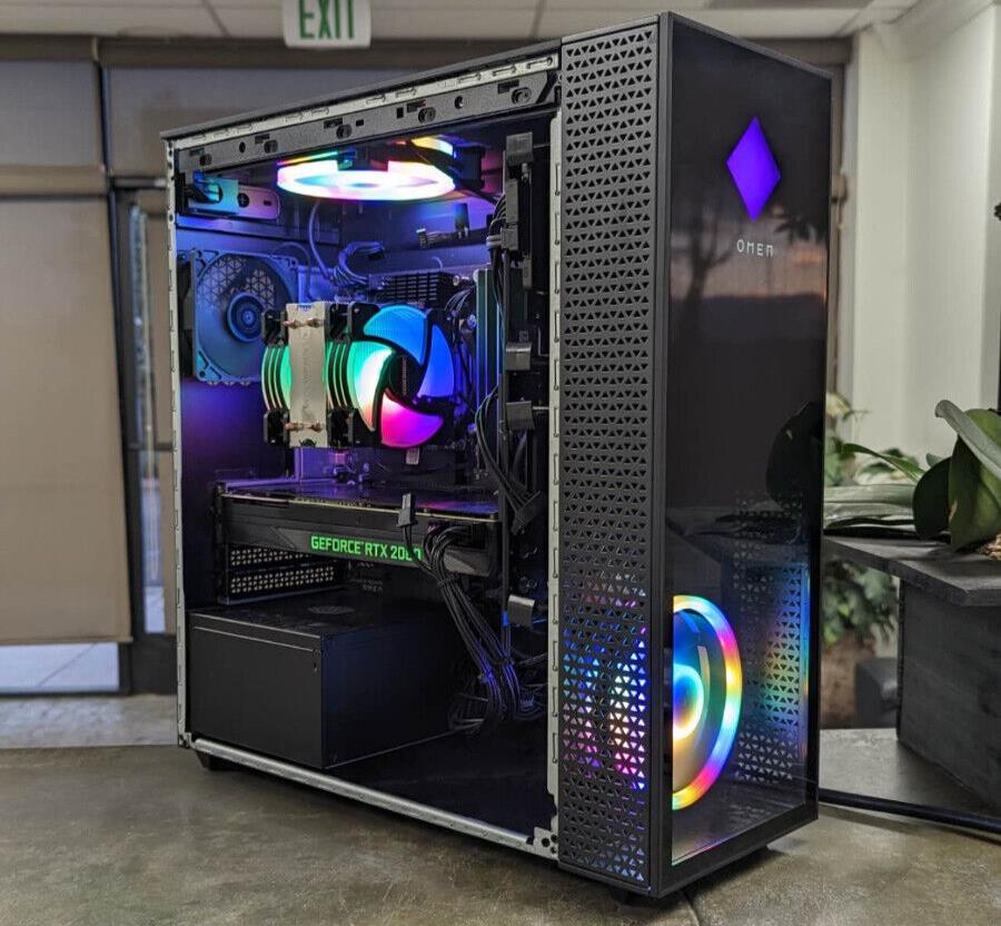 RGB Gaming COMPUTER PC i7-11700F 32GB RAM 2TB SSD RTX 2080 Windows 11 WIFI