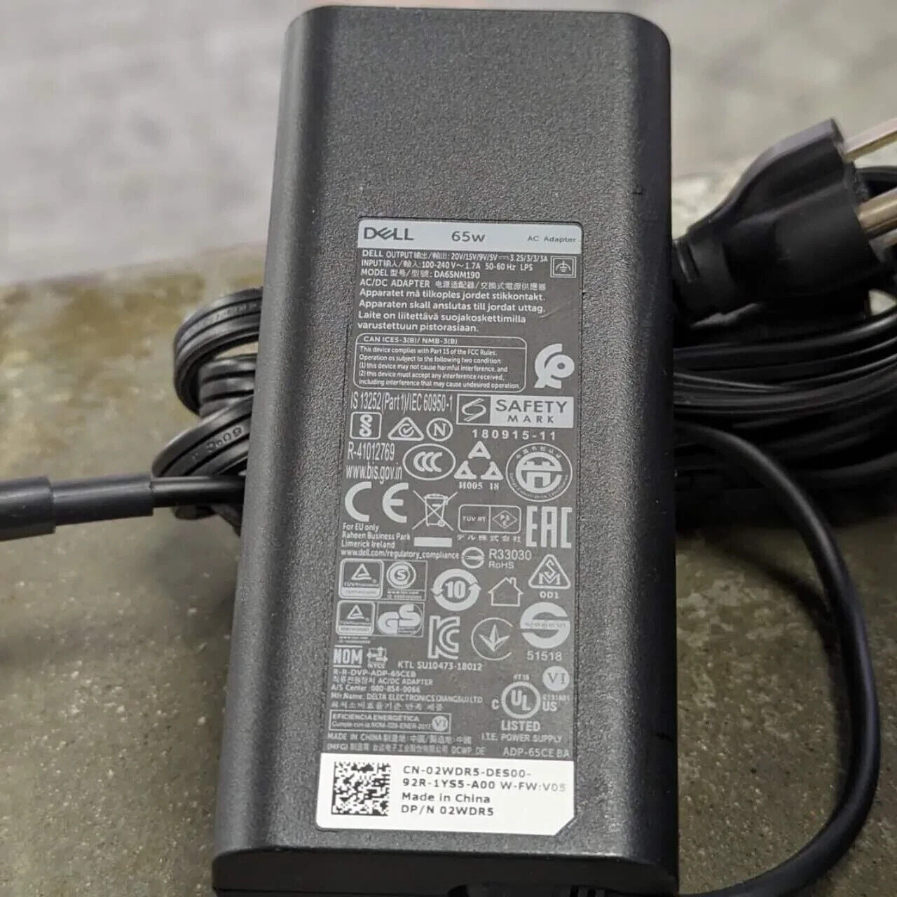 LOT 10 Dell 65W Type C Charger USB C Dell Latitude 7275 7370 5420 5285 5290