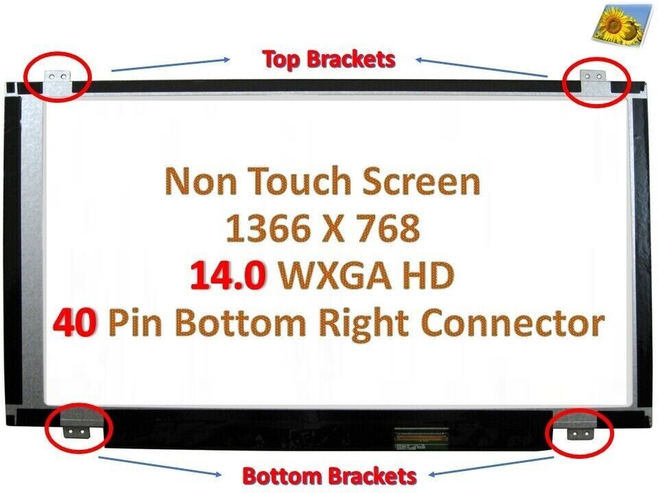 AU Optronics B140XTN02 HW:4A 1366 x 768 14 in Matte Laptop Screen 40pin