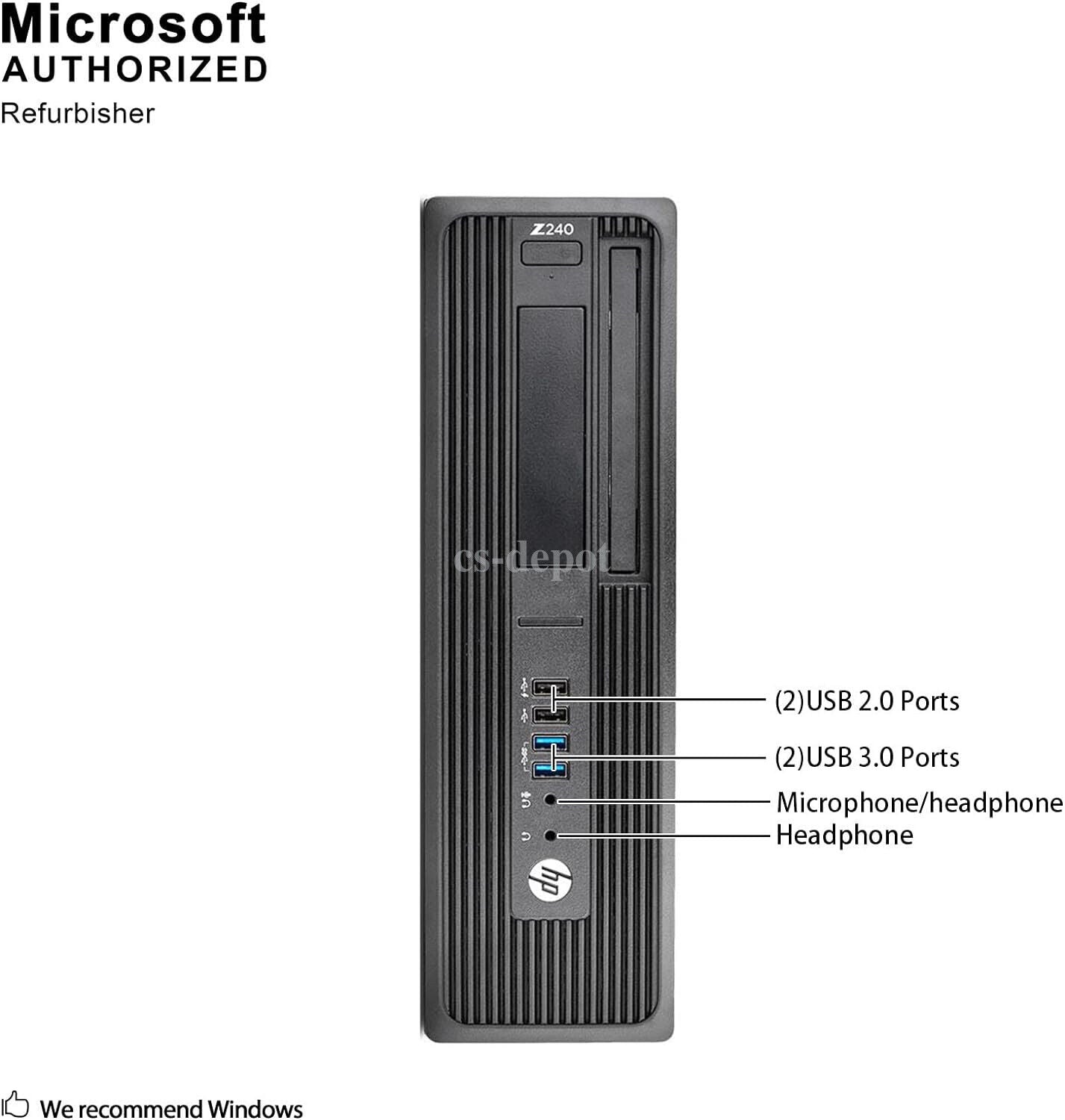 HP Z240 SFF i7-7700 16GB RAM 512GB SSD Windows 10 PRO + WIFI