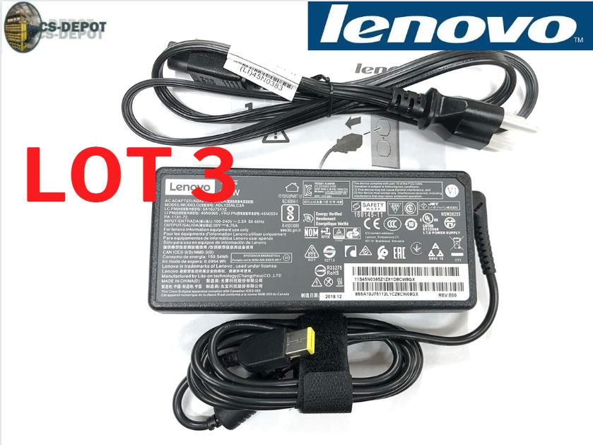 LOT3 Original Lenovo 135W 20V AC Adapter ADL135SDC2A SA10E75865 00HM687 ThinkPad