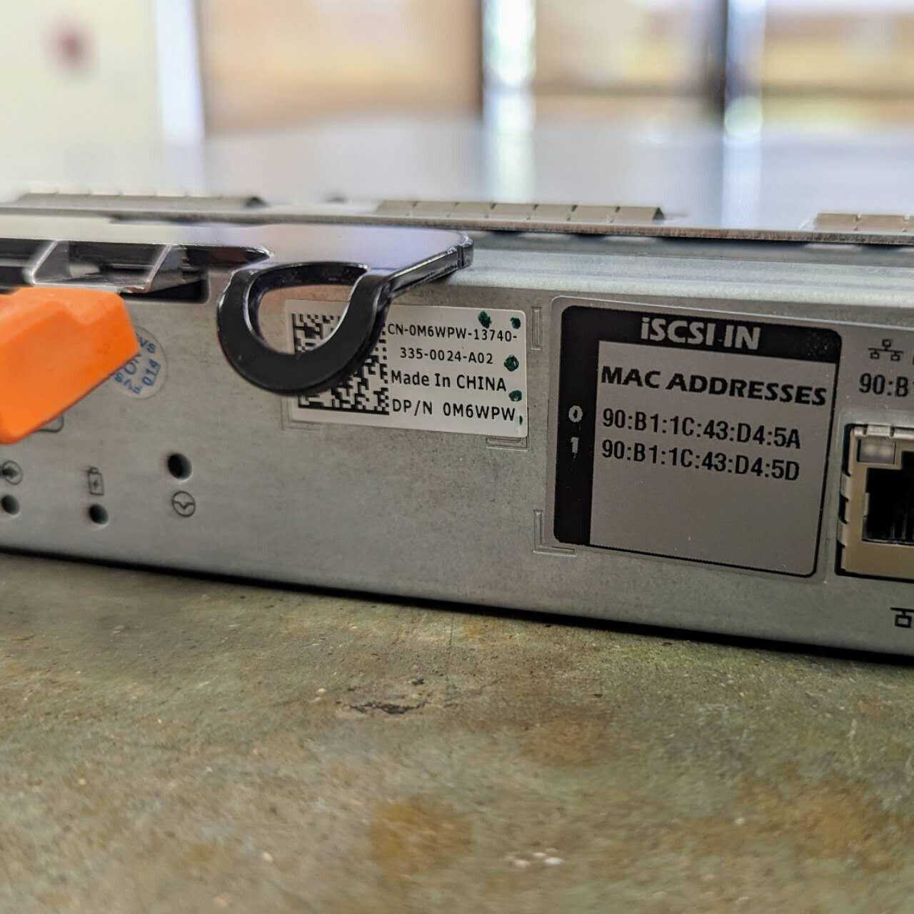 DELL powervault MD3600i ISCSI dual port controller E02M003 MD36 M6WPW