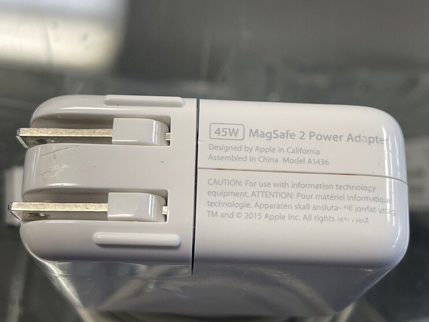Genuine Apple 45W MagSafe 2 Power Adapter for MacBook Air (A1436) - New 45MS2