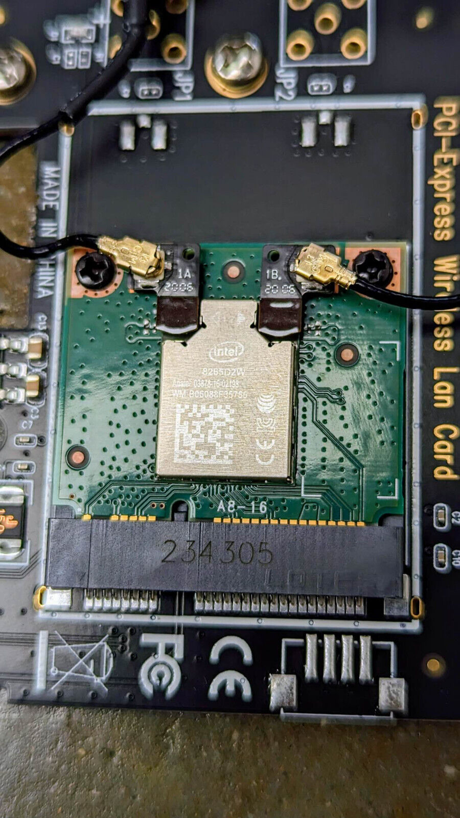 Intel MPWRT 4TH Gen 802.11ac Dual Band 8265D2W WiFi Network Card w/LP Bracket