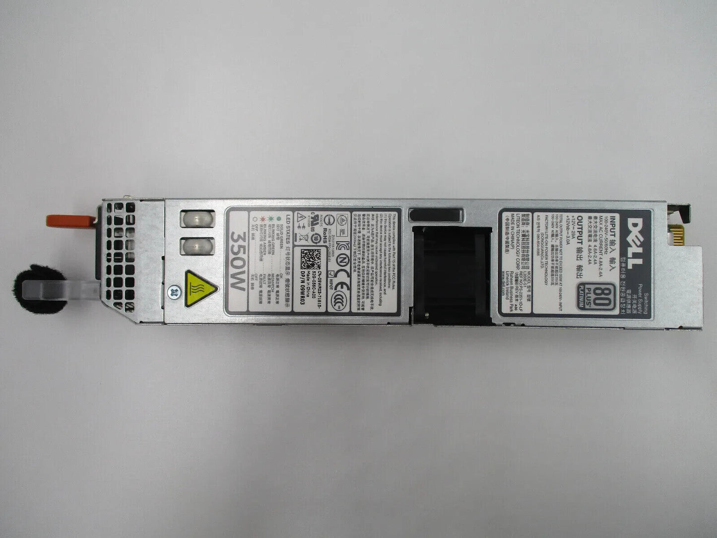 Genuine Dell PowerEdge R320 R420 350W Power Supply L350E-S1 P/N:09WR03