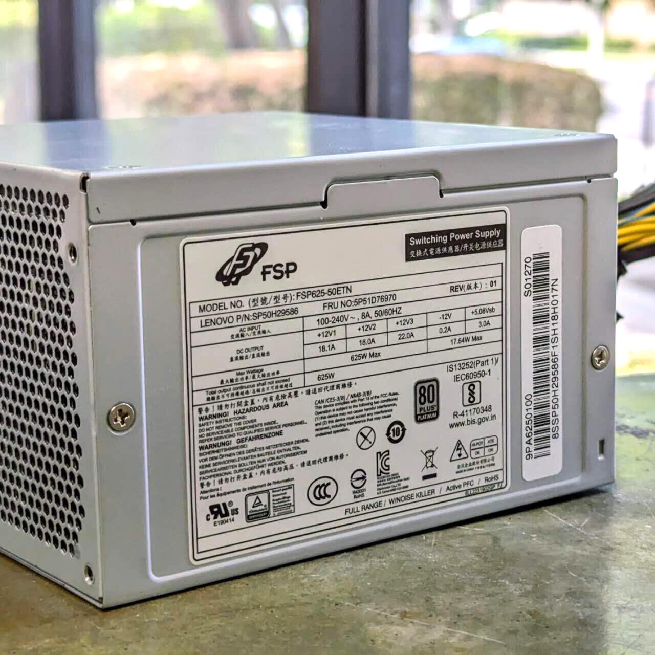 Lenovo/FSP P520C 14 pin 625W Power Supply/PSU FSP625-50ETN | SP50H29586 Platinum