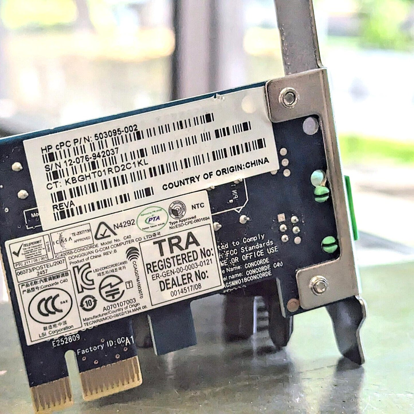 Lot of 2 HP 56Kbps PCIe Data/Fax Modem Card Concorde 503095-002 LSi LOW PROFILE