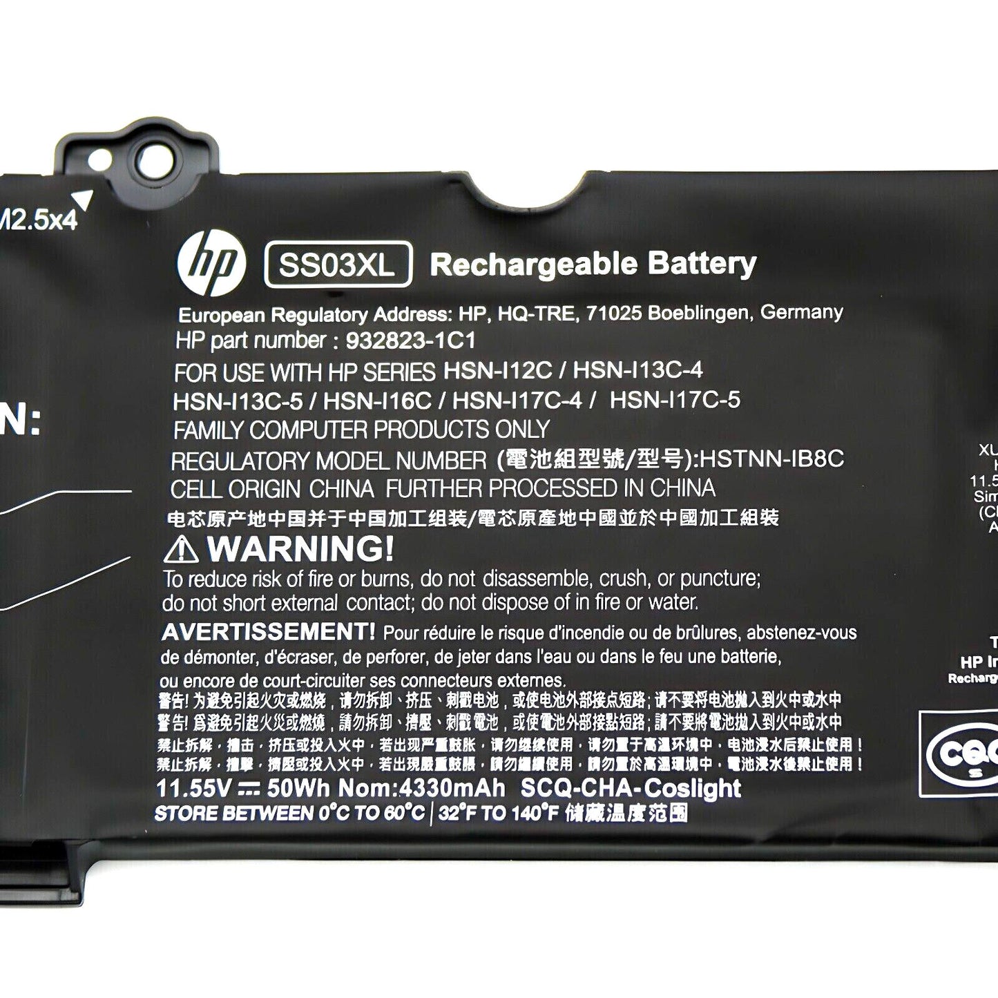 Genuine SS03XL Battery For HP ZBook 14U G5 EliteBook 840 G5 G6 730 735 740 50WH