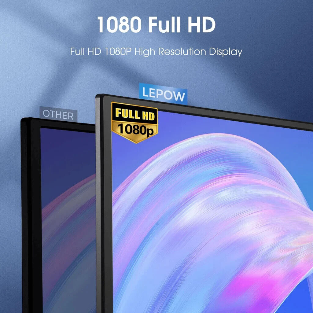 Lepow Portable Monitor - 2023 C2 15.6 inch FHD 1080P Portable Display IPS Screen