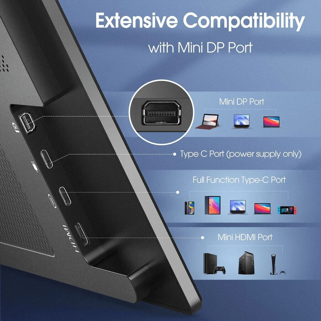 Lepow Portable Monitor - 2023 C2 15.6 inch FHD 1080P Portable Display IPS Screen