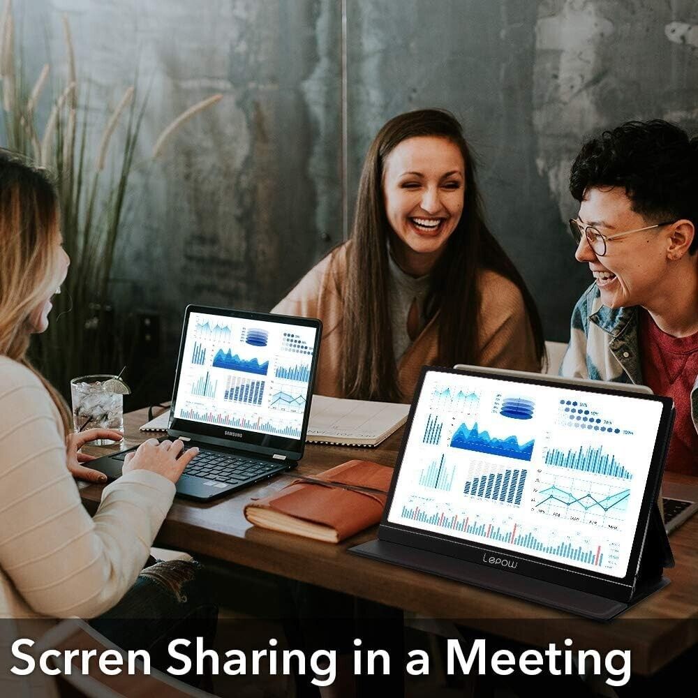 Laptop External Monitor 15.6" USB-C HDMI Gaming IPS Display Screen Speaker B