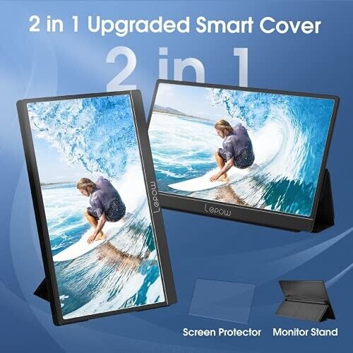 Laptop External Monitor 14 inch USB-C HDMI Gaming IPS Display Screen Speakers