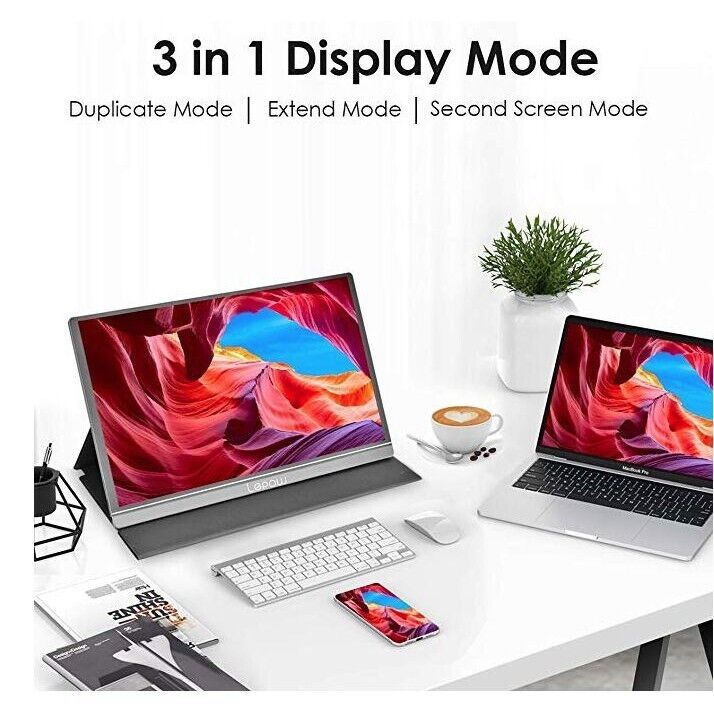 15.6 Inch 1080P Gaming IPS HDR Screen Monitor Portable Screen w/ HDMI USB-C
