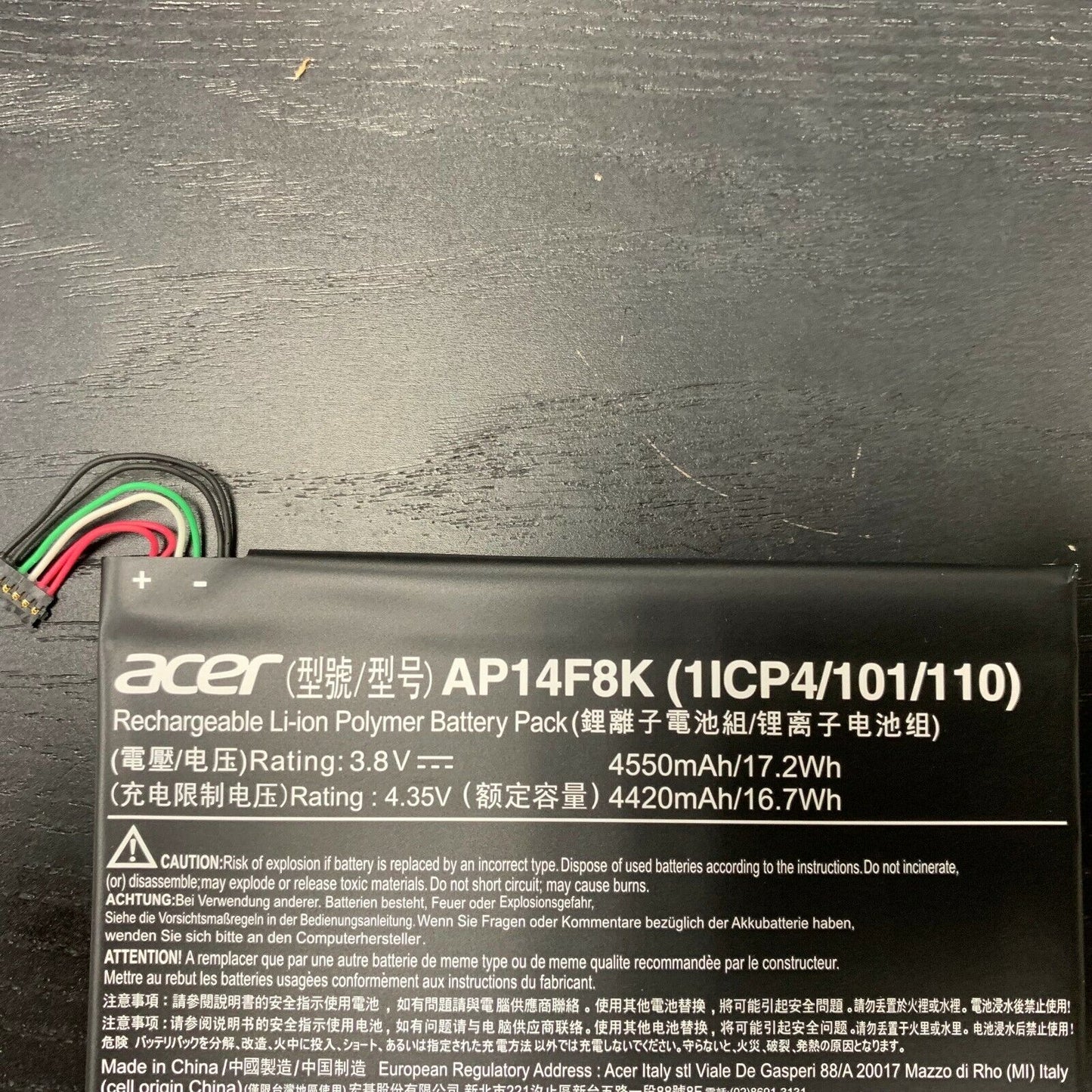 New Genuine Acer AP14F8K Battery A1-850 B1-810 B1-820 3.8V 16.7Wh 4420mAh