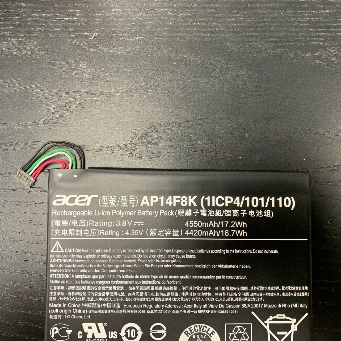 New Genuine Acer AP14F8K Battery A1-850 B1-810 B1-820 3.8V 16.7Wh 4420mAh