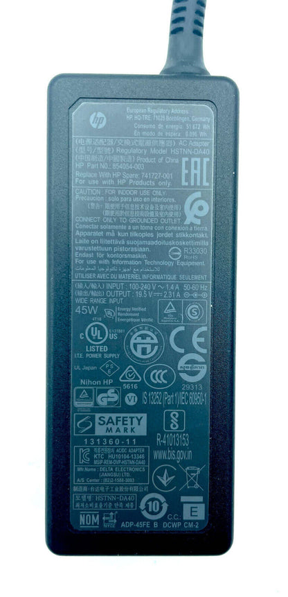 OEM Genuine 45W HP Blue tip AC Adapter Charger 740015-002 741727-001 19.5V 2.31A