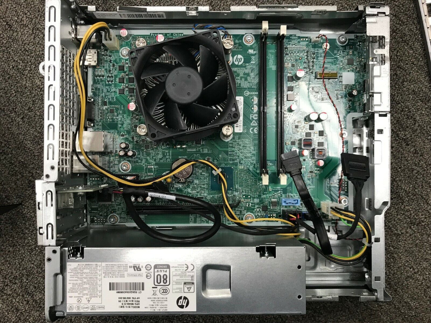 HP PRODESK 400 G4 SFF Bare Bones Case Motherboard Power Supply Chassis HEATSINK